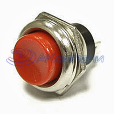 Кнопочный переключатель RUICHI PBS-26B, OFF-(ON), красный