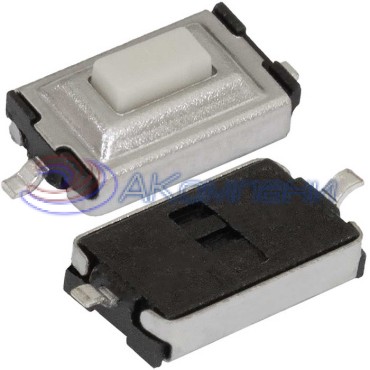 Тактовая кнопка RUICHI KAN0441-0252B, 6.1x3.7x2.5 мм, OFF-(ON), SPST, 50 мА, 12 В, 100 мОм