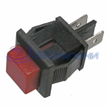 Кнопочный переключатель RUICHI PBS-15B, OFF-(ON), красный