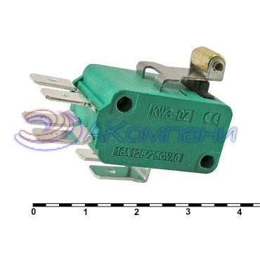 Микропереключатель с планкой и роликом RUICHI MSW-07-1, ON-(ON) 6P-2x3, 5 А, 250 В