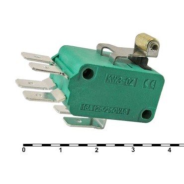 Микропереключатель с планкой и роликом RUICHI MSW-07-1, ON-(ON) 6P-2x3, 5 А, 250 В