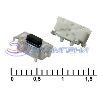 Тактовая кнопка RUICHI IT-1188E, 3.5x7.8x3.5 мм, OFF-(ON), SPST, 50 мА, 12 В, 100 мОм