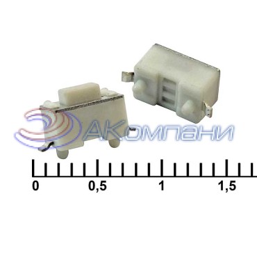 Тактовая кнопка RUICHI IT-1101NE-E, 6x3x4.3 мм, OFF-(ON), 50 мА, 12 В, 100 мОм