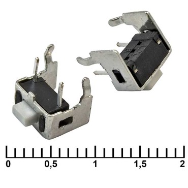 Тактовая кнопка RUICHI IT-1101VA, 5x7.3x4.3 мм, OFF-(ON), 50 мА, 12 В, 50 мОм