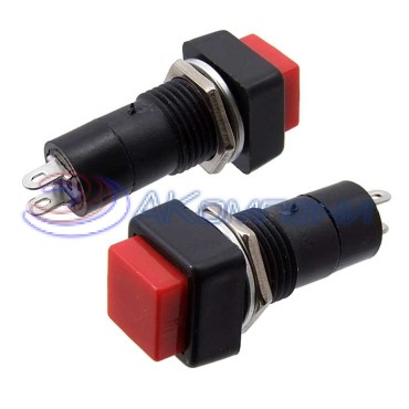 Кнопочный переключатель RUICHI PBS-12A, ON-OFF, красный