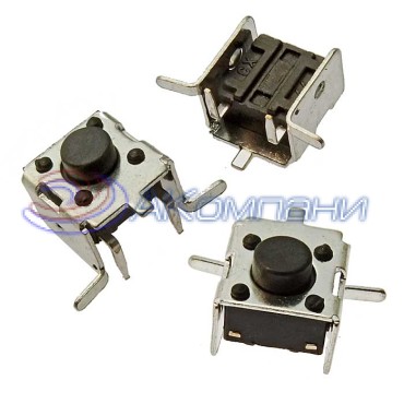 Тактовая кнопка RUICHI IT4-1102USA, 6.1х13х4.3 мм, OFF-(ON), 50 мА, 12 В, 100 мОм