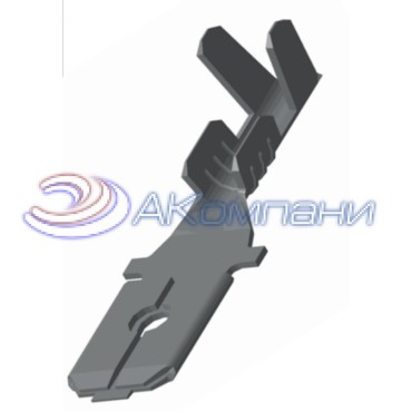 1/02501-01М Наконечник штыревой 6,3мм, сечение 0,5-1мм2 с фиксирующими элементами