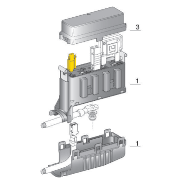 Коробка монтажная с нижней крышкой, замком и гайкой 0300500/0100500 MTA