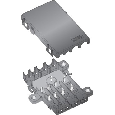 Держатель для предохранителей MIDIVAL (4 шт.) с крышкой, шиной и гайками 0300552 МТА