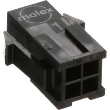 43020-0400 Корпус разъема, вилка, двухрядный, монтаж в панель, серия Micro-Fit 3.0мм 4 pin