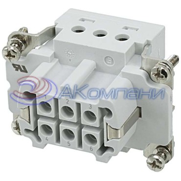 1-1103635-1, Автомобильный разъем гнездо Female Insert Gray 6+Ground Position Screw