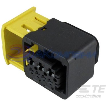 1-1418480-1 Герметичный корпус автомобильного разъема HDSCS, гнездо "мама" 7 контактов черный