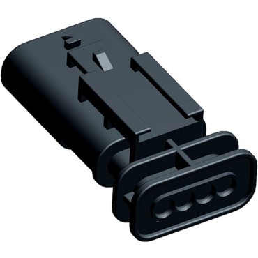 1-1564559-1 Корпус разъема MCON 1.2 вилка, "папа", 4 контакта черный
