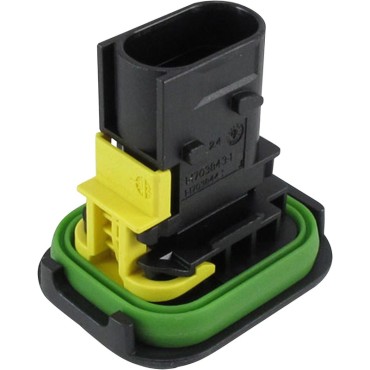 1-1703843-1 Корпус разъема папа TAB 1.6X0.6 HSG ASSY, 3 контакта черный