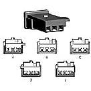 4-1718346-1, Корпус разъема MQS гнездо на кабель 3pin бордовый