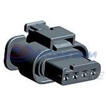 1-1718645-1 Корпус разъема MCON 1.2 вилка LL REC SEALED, "папа", 4 контакта черный