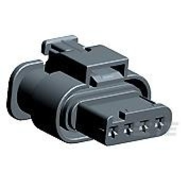 1-1718645-1 Корпус разъема MCON 1.2 вилка LL REC SEALED, "папа", 4 контакта черный