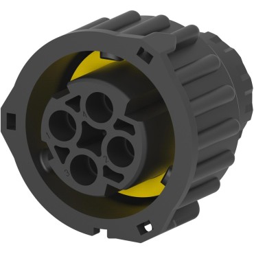 1-1719434-2, Корпус разъема 4 POS DIA 2.5 SOCKET CONNECTOR HSG