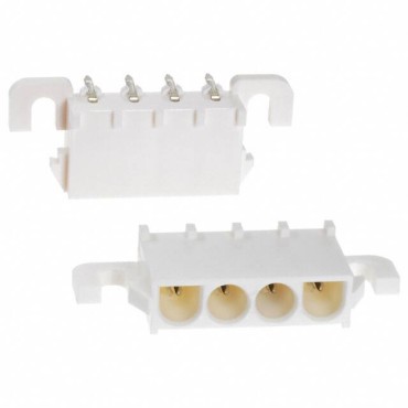 Вилка угловая для монтажа однорядная 6.35 мм 4 контакта UL94V-0 1-350944-0 Tyco Electronics