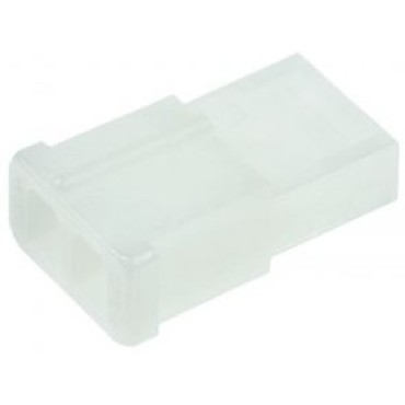 1-480318-0, Корпус разъема, Штекер, 2 контакта, 5.08 мм, серия Commercial MATE-N-LOK белый