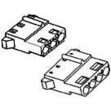 1-480318-9, Корпус разъема, Штекер, 2 контакта, 5.08 мм, серия Commercial MATE-N-LOK черный