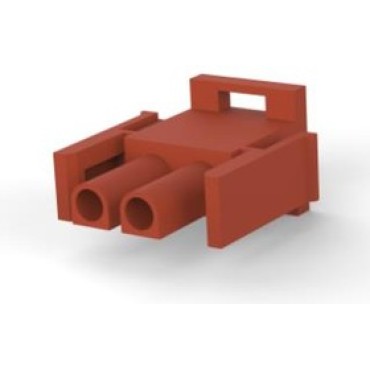 1-480698-1, Корпус разъема вилка MATE-N-LOK UL94V-2, 6.35 мм, 2 контакта коричневый