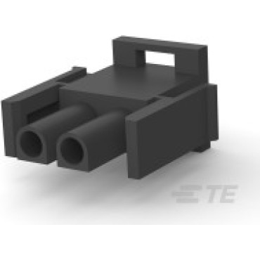 1-480698-9, Корпус разъема вилка MATE-N-LOK UL94V-2, 6.35 мм, 2 контакта черный