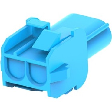 1-480699-6, Корпус разъема розетка MATE-N-LOK UL94V-2, 6.35 мм, 2 контакта синий