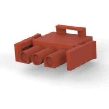 1-480700-1, Корпус разъема вилка MATE-N-LOK UL94V-2, 6.35 мм, 3 контакта коричневый