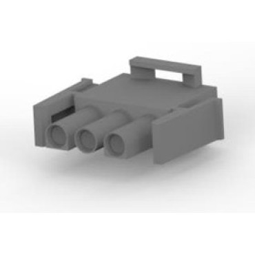 1-480700-8, Корпус разъема вилка MATE-N-LOK UL94V-2, 6.35 мм, 3 контакта серый