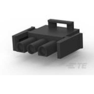 1-480700-9, Корпус разъема вилка MATE-N-LOK UL94V-2, 6.35 мм, 3 контакта черный