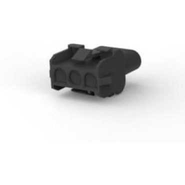 1-480701-9, Корпус разъема розетка MATE-N-LOK UL94V-2, 6.35 мм, 3 контакта черный