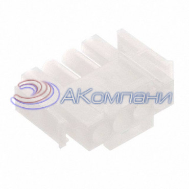 Корпус разъема вилка MATE-N-LOK UL94V-2, 6.35 мм, 4 контакта 1-480702-0 Tyco Electronics