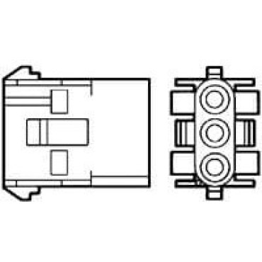 1-480703-1, Корпус разъема розетка MATE-N-LOK UL94V-2, 6.35 мм, 4 контакта