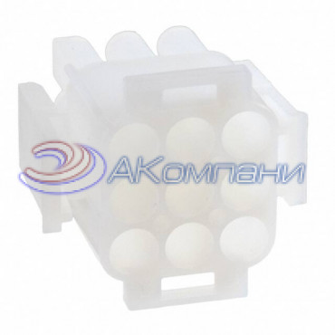 Корпус разъема вилка MATE-N-LOK UL94V-2, 6.35 мм, 9 контактов 1-480706-0 Tyco Electronics