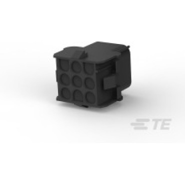 1-480707-9, Корпус разъема розетка MATE-N-LOK UL94V-2, 6.35 мм, 9 контактов черный