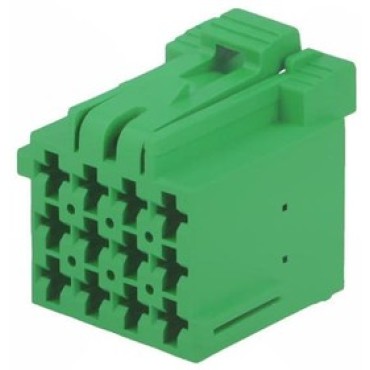 1-967622-1, Корпус разъема, Гнездо, 12 выводов, 5 мм, Junior Power Timer зеленый