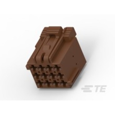 1-967622-4, Корпус разъема, Гнездо, 12 выводов, 5 мм, Junior Power Timer коричневый