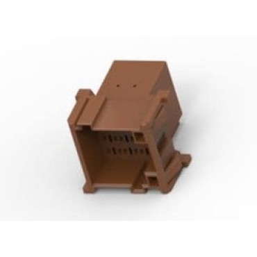 1-967627-4, Корпус разъема вилка JPT, FLACHSTE-GEH2,8, 5 мм, 12 контактов коричневый