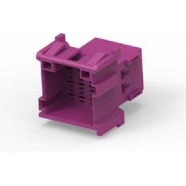 1-967627-6, Корпус разъема вилка JPT, FLACHSTE-GEH2,8, 5 мм, 12 контактов фиолетовый