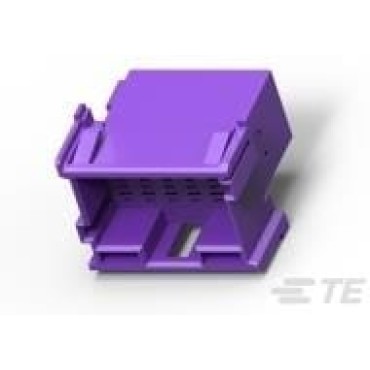 1-967629-2, Корпус разъема вилка JPT, FLACHSTE-GEH2,8, 5 мм, 18 контактов фиолетовый