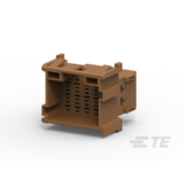 1-967629-6, Корпус разъема вилка JPT, FLACHSTE-GEH2,8, 5 мм, 18 контактов коричневый