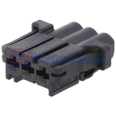1-968976-9 Корпус автомобильного разъема вилка "мама" AMP MCP 2.8, 3 контакта черный