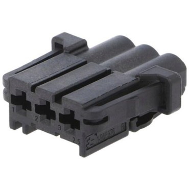 1-968976-9 Корпус автомобильного разъема вилка "мама" AMP MCP 2.8, 3 контакта черный