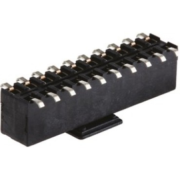 1-969973-0, Корпус разъема PCB Receptacle, Board-to-Board, 2.54 мм, 2 ряда, 20 контактов, поверхностный монтаж