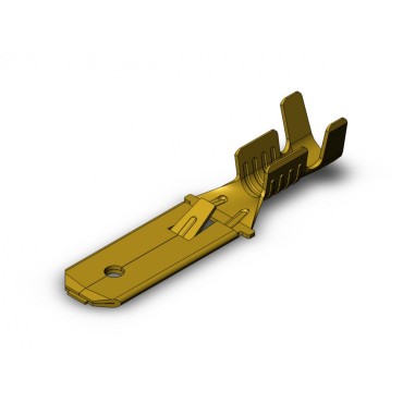 Нож не изолированный 6,3мм с замком, сечение от 1-2,5мм2 - SF1EU1 (6.3)																																				