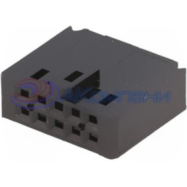 102387-1, Корпус разъема RCP 10 POS 2.54mm Crimp ST Cable Mount Black Package