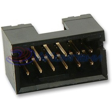 102618-2 Разъем на печатную плату, 250 V, 3 A, позиций: 8 , рядов:2, вертикальный, 2.54 мм