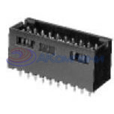 102618-3 Разъем на печатную плату, 250 V, 3 A, позиций: 10, рядов:2, вертикальный, 2.54 мм