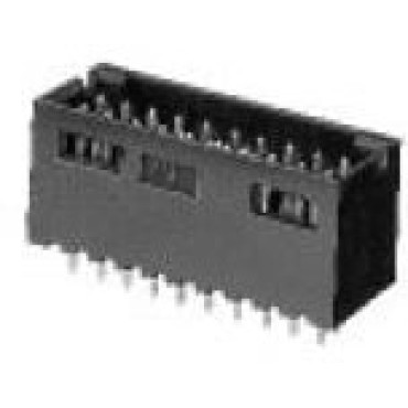 102618-4 Разъем на печатную плату, 250 V, 3 A, позиций: 12, рядов:2, вертикальный, 2.54 мм